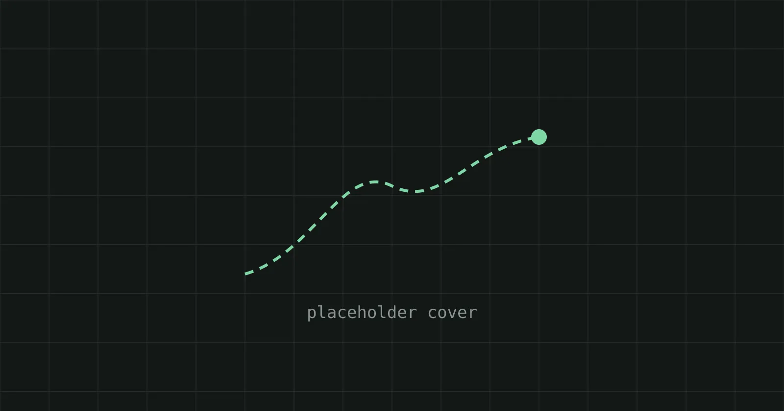 A dashed route winding across a dark grid map.